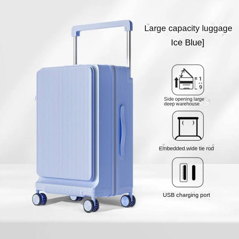 Hardside Luggage Large-Capacity 30 Inch Side-Opening — Black | KIMLUD