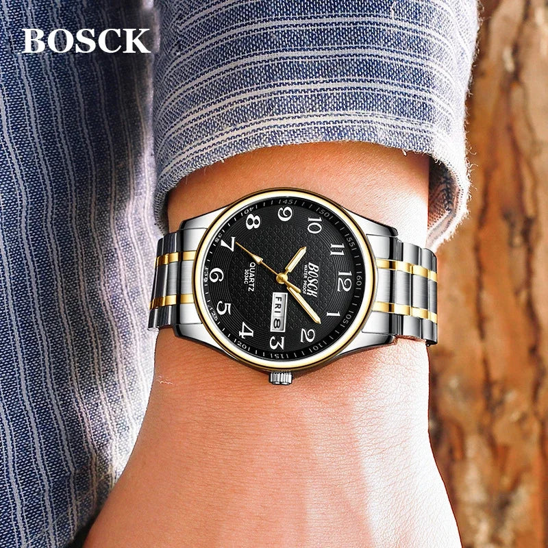 Relogio Masculino Men's Watch Luxury Full Steel Watches Fashion Quartz Wristwatch Waterproof Date Male Clock Relojes Hombre