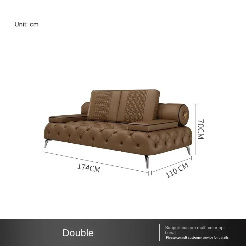 Armrest Large Filler Sofas European Brown Wood Modern Floor Salon Couch Recliner Luxury Nordic Divano Soggiorno Home Furniture