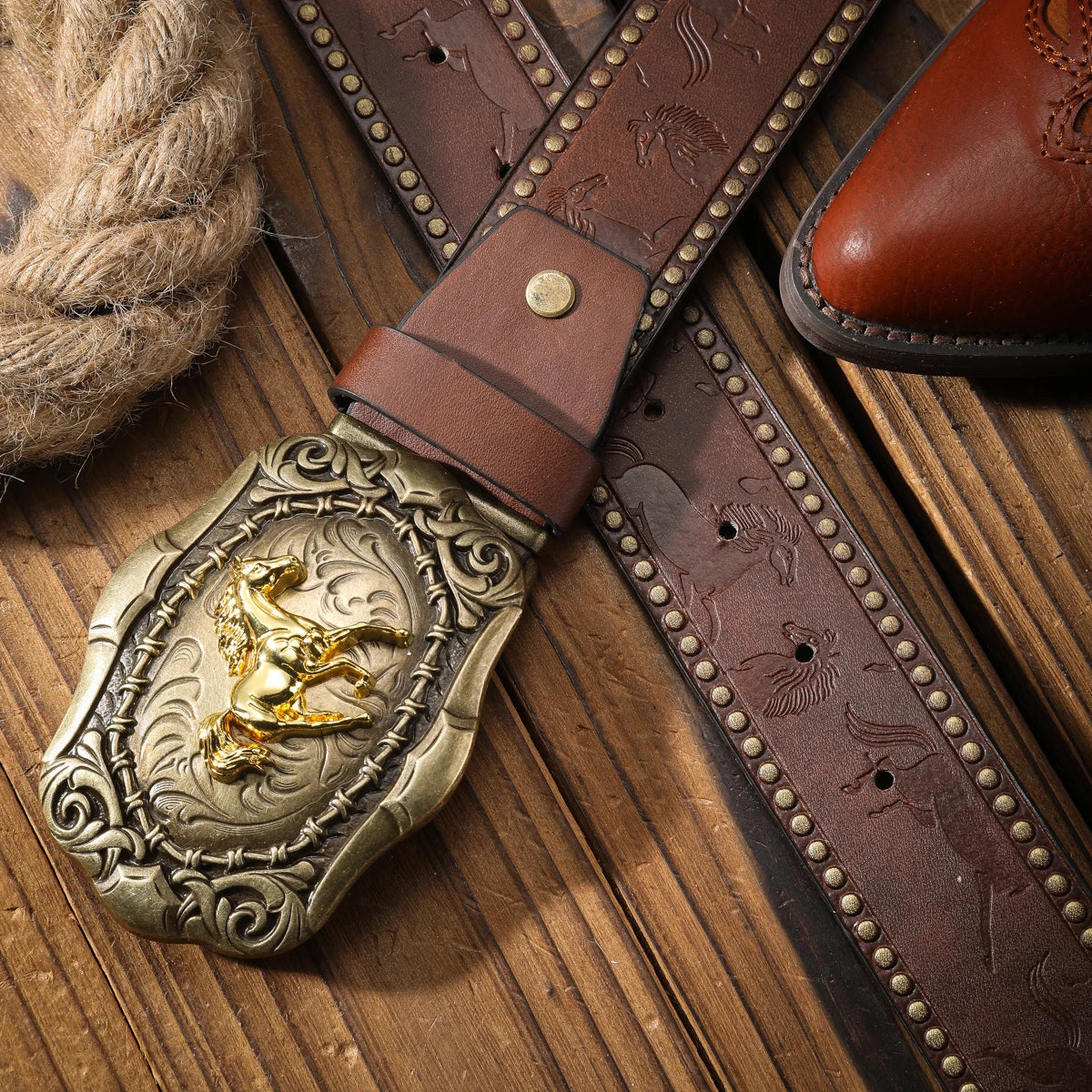 KIMLUD, Vintage and fashion collision! PU leather alloy buckle waistband, for both men and women, to create a personalized western styl, KIMLUD Womens Clothes