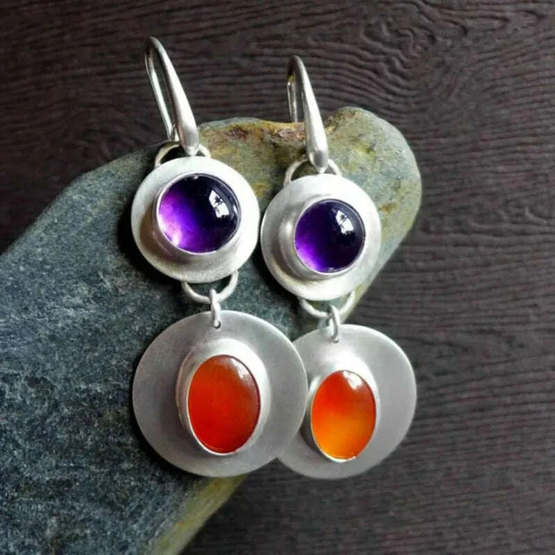 new-vintage-red-crystal-stone-dangle-earrings-for-women-tribal-cross-design-oval-antique-metal-statement-earrings-jewelrykimlud-womens-fashion-34624482