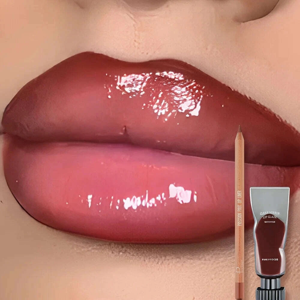 2pcs-set-of-moisturizing-and-moisturizing-lip-gloss-and-durable-waterproof-lipliner-set---high-color-lipstick-glossy-texturekimlud-womens-fashion-34604999