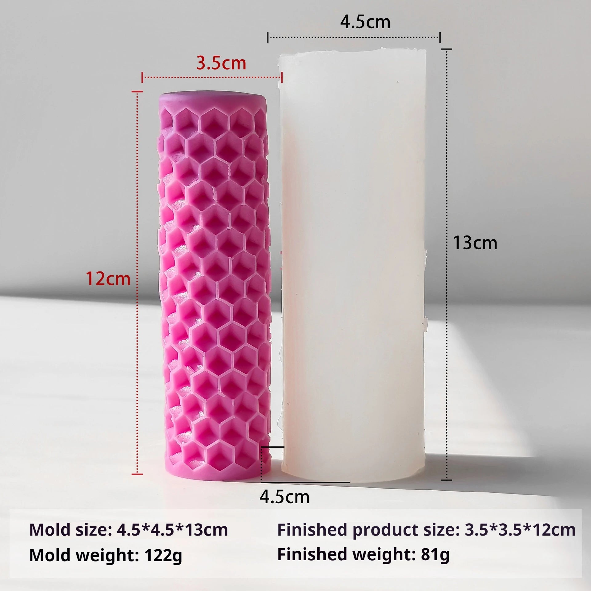 KIMLUD, 3D Silicone Candle Soap Mold Handmade DIY Plaster Sculpture Honeycomb Cylinder Homemade Scented Aromatherapy Gifts silicone mold, KIMLUD Womens Clothes