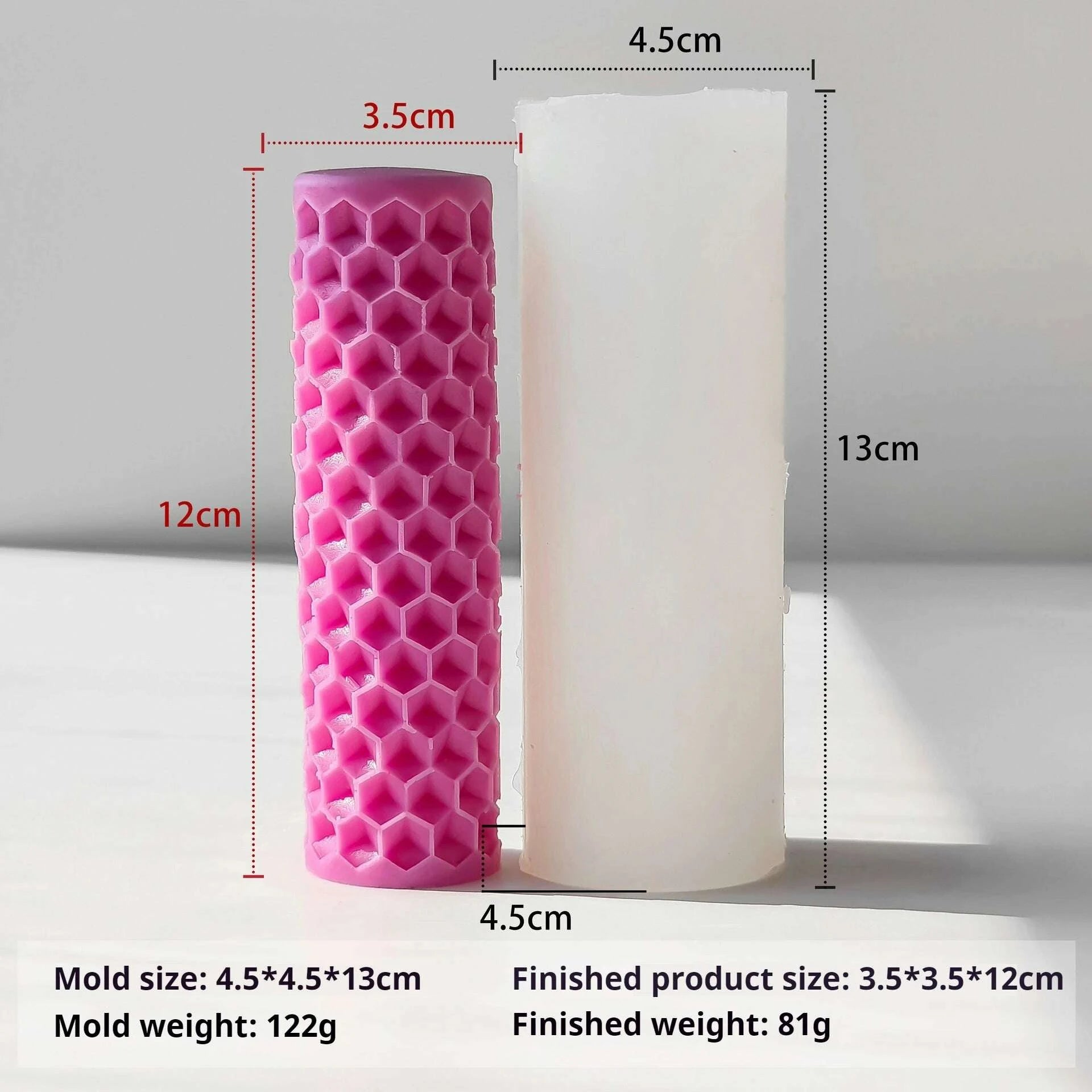KIMLUD, 3D Silicone Candle Soap Mold Handmade DIY Plaster Sculpture Honeycomb Cylinder Homemade Scented Aromatherapy Gifts silicone mold, KIMLUD Womens Clothes
