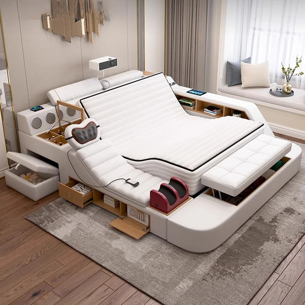 Unique Minimalist Beds Fancy Reading King Sleeping Dressers Beds Massage Smart Muebles Para Dormitorio Bedroom Furniture