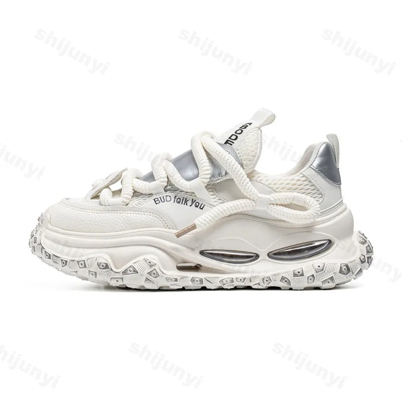 Fashion Trend Casual Low Top Non Slip Sport Shoes for Men 2025 Autumn New Mesh Breathable Comfortable Versatile Chunky sneakers