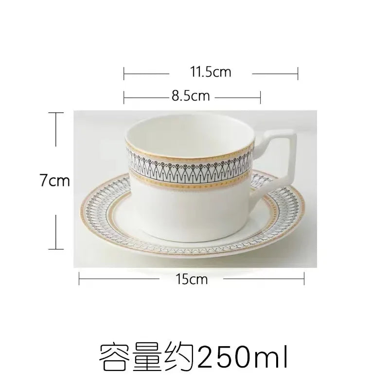 Ceramic Dinner Plates Golden Bead Trim — White | KIMLUD