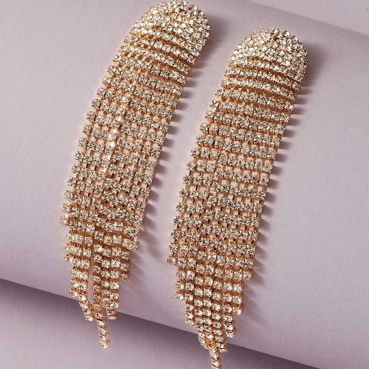 2pc-womens-fashion-copper-claw-chain-long-tassel-earrings-outdoor-travel-carnival-banquet-party-holiday-dressing-gift-233kimludkimlud-35558472