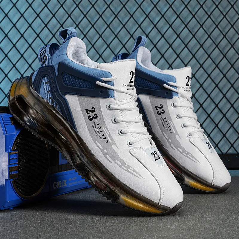 New Mens Sneakers Breathable Versatile Sport Casual Shoes Comfy Non Slip Durable Shoes Outdoor Activities High Top Running Shoe