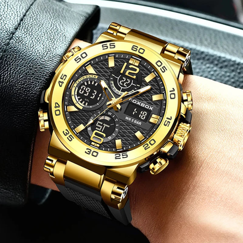 LIGE Men Digital Watch Military Sports Swimming Watches Fashion Waterproof Dual display Wristwatch Mens Relogios Masculino