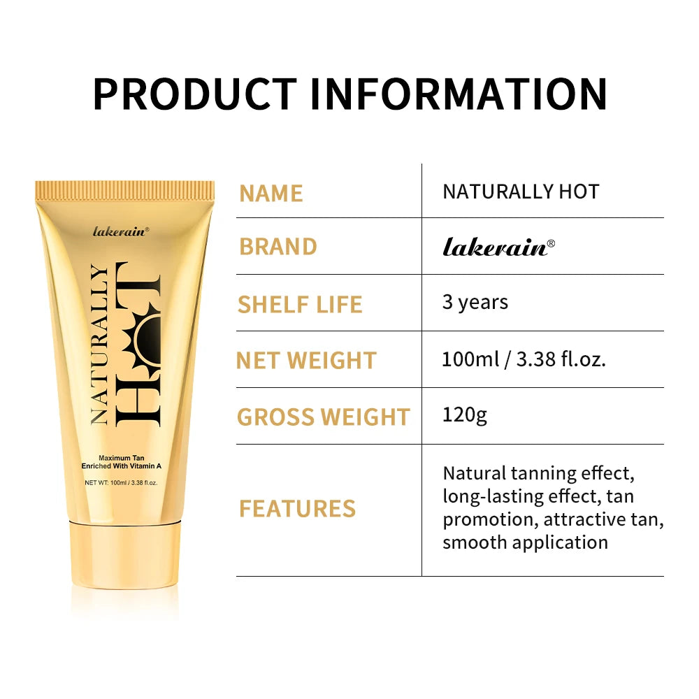 AG Hot Tanning Cream long-lasting Promote Tanning Cream for Bronzers Skin Smooth Application Non Sticky For All Skin Types Care