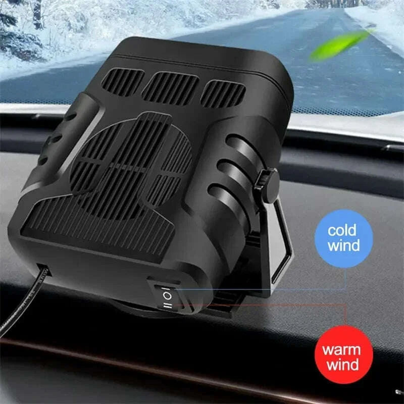 KIMLUD, Car Heater 12V 24V 4in1 Powerful Defroster Defogger for Windshield 360 Rotation Vehicle Interior Heater Auto Accessories Winter, KIMLUD Womens Clothes