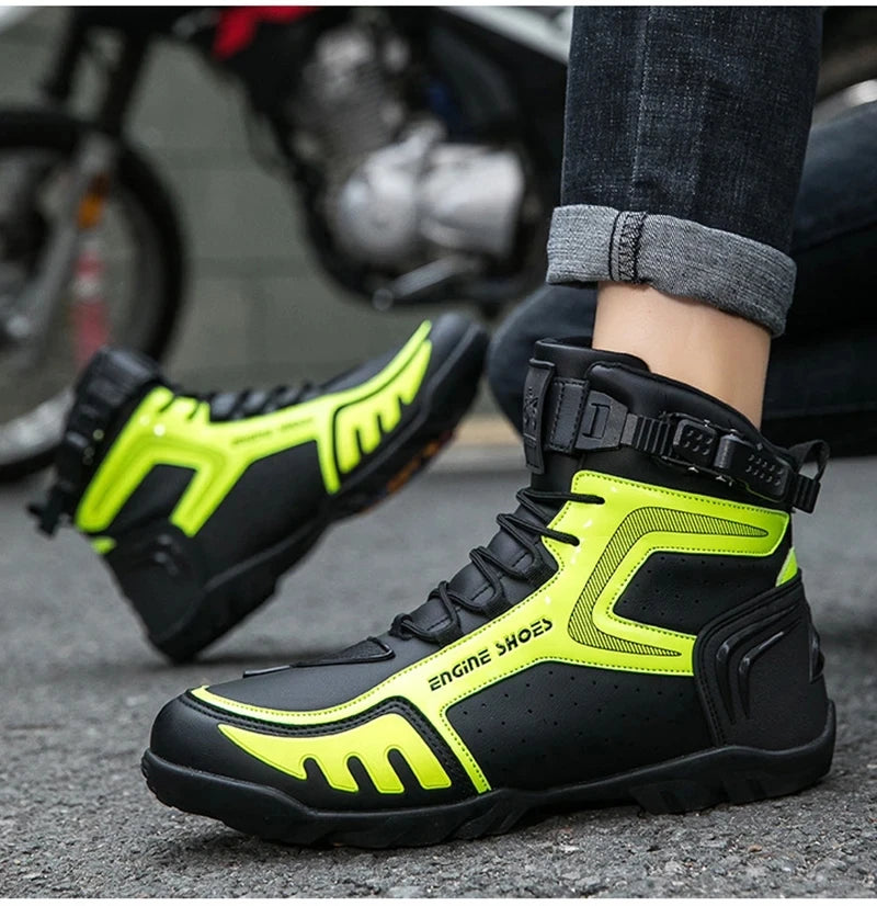 Motorcycle Boots Men Breathable Anti Slip Motorbike Cycling Ankle Length Shoes Man Motorcycle Riding Boots Motos Sports Boot