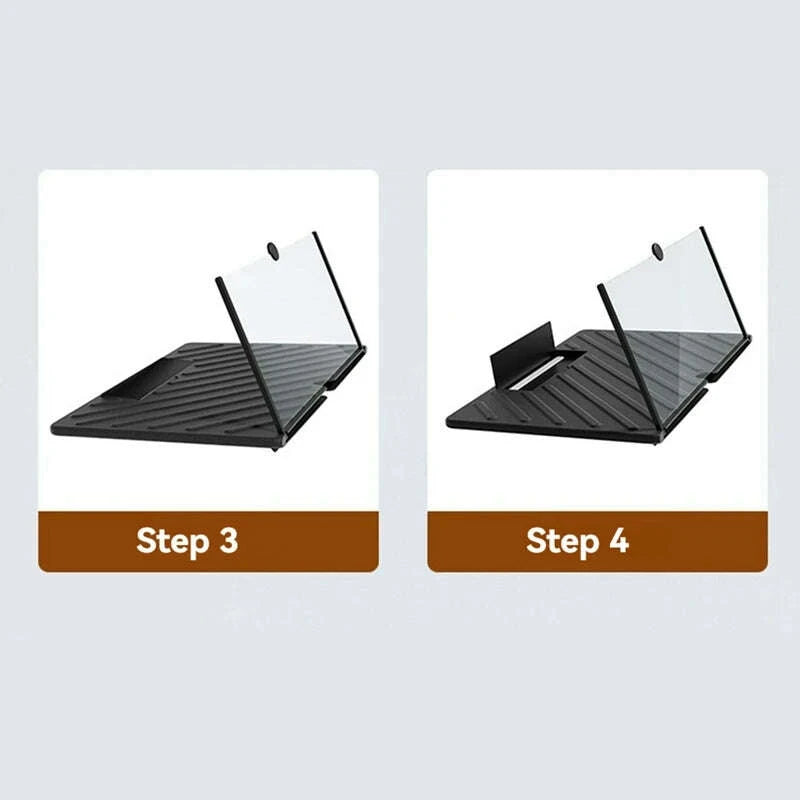 KIMLUD, 【ABUP】20 Inch Screen Magnifier 3D HD Phone Magnification Projector Screen Magnification Compatible with All Smartphones,Black, KIMLUD Womens Clothes