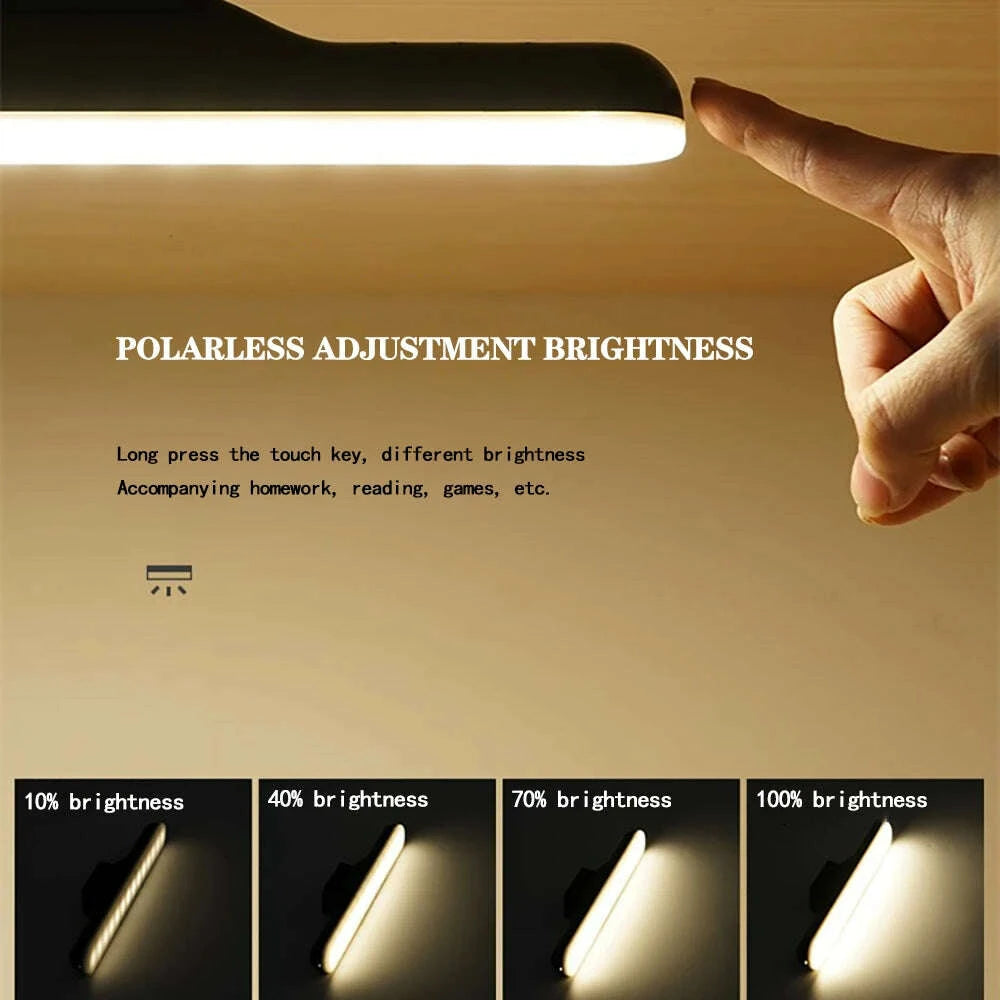 KIMLUD, Desk Lamp Hanging Magnetic LED Table Lamp Chargeable Stepless Dimming Cabinet Light Night Light For Closet Wardrobe, KIMLUD Womens Clothes