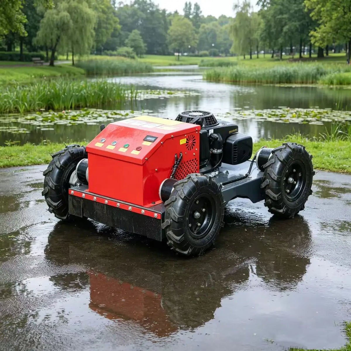 Remote-Controlled Lawn Mower – Brushless Motor – Rechargeable | KIMLUD
