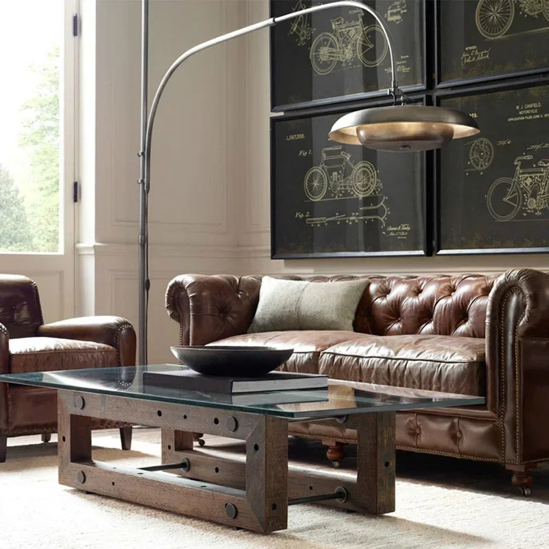 A Luxury vintage Chesterfield Sofa Antique Deep Button American 3 sitzer leder sofa Luxurious Elegant royal wohnzimmer sofa