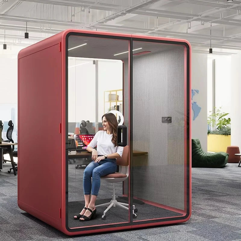 Acoustic Meeting Pod – Soundproof Booth – Carbon Fiber Frame | KIMLUD
