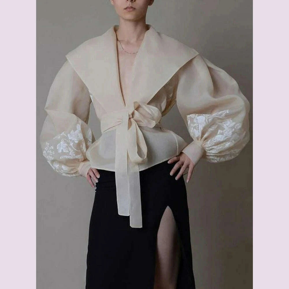 twotwinstyle-colorblock-patchwork-lace-up-shirts-for-women-v-neck-lantern-long-sleeve-temperament-blouses-female-fashion-stylekimlud-womens-fashion-34602332