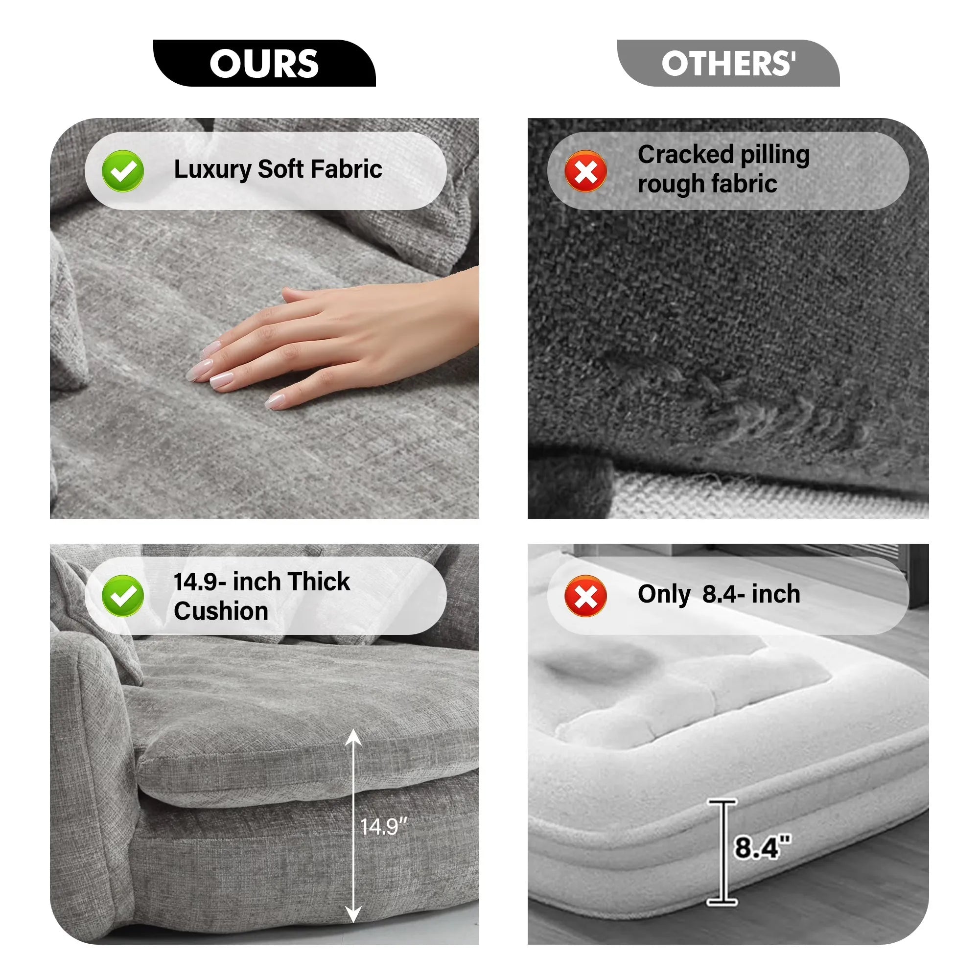 Sleeper Sofa – Cloud Couch – Chenille | KIMLUD