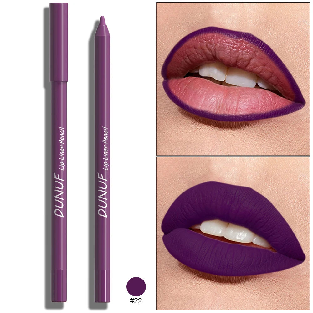 Matte Lip Pencil Contour Lip Liner Long-Lasting Waterproof Hydrating Formula — Red | KIMLUD