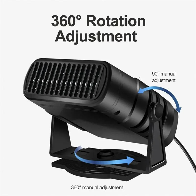 Car Heater 12V 24V 4in1 Powerful Defroster Defogger for Windshield 360 Rotation Vehicle Interior Heater Auto Accessories Winter