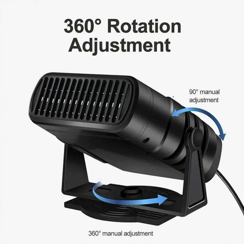 KIMLUD, Car Heater 12V 24V 4in1 Powerful Defroster Defogger for Windshield 360 Rotation Vehicle Interior Heater Auto Accessories Winter, KIMLUD Womens Clothes