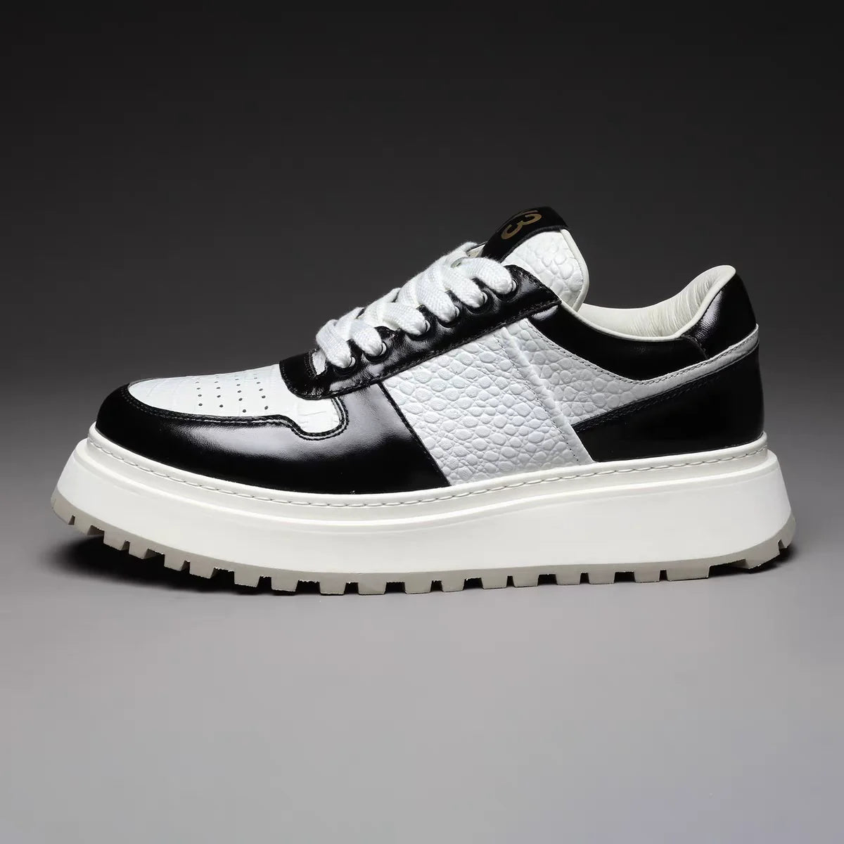 Men's Casual Shoes – Height Increasing Platform – Calf Leather | KIMLUD