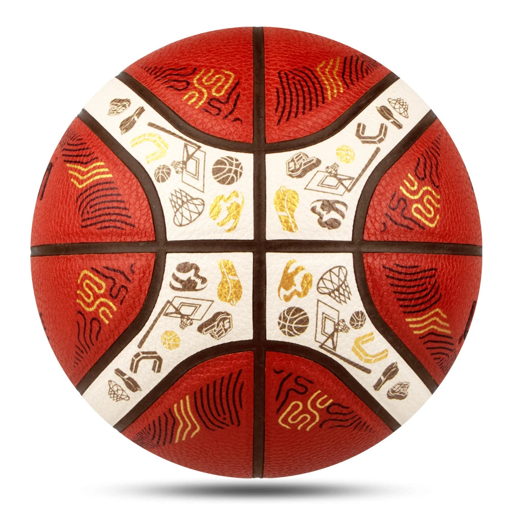 PU Basketball Official Size 7 6 5 — Orange | KIMLUD
