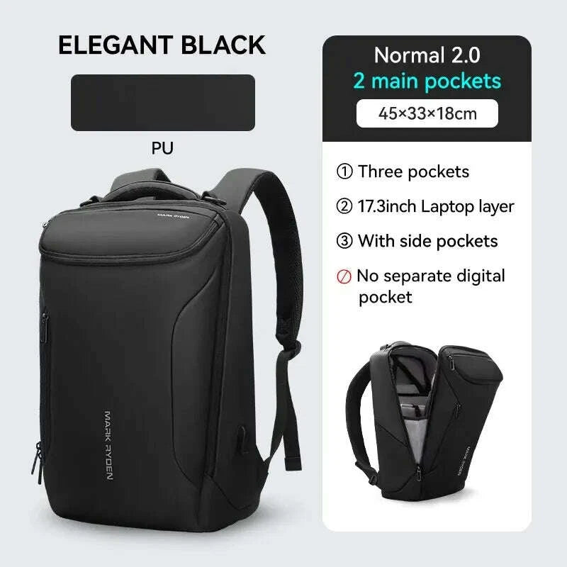 KIMLUD, MARK RYDEN Business Backpack for Men Waterproof and Travel Laptop Backpack with USB Charging, Fits 17 Inch Laptop and Tech Gear, KIMLUD Womens Clothes