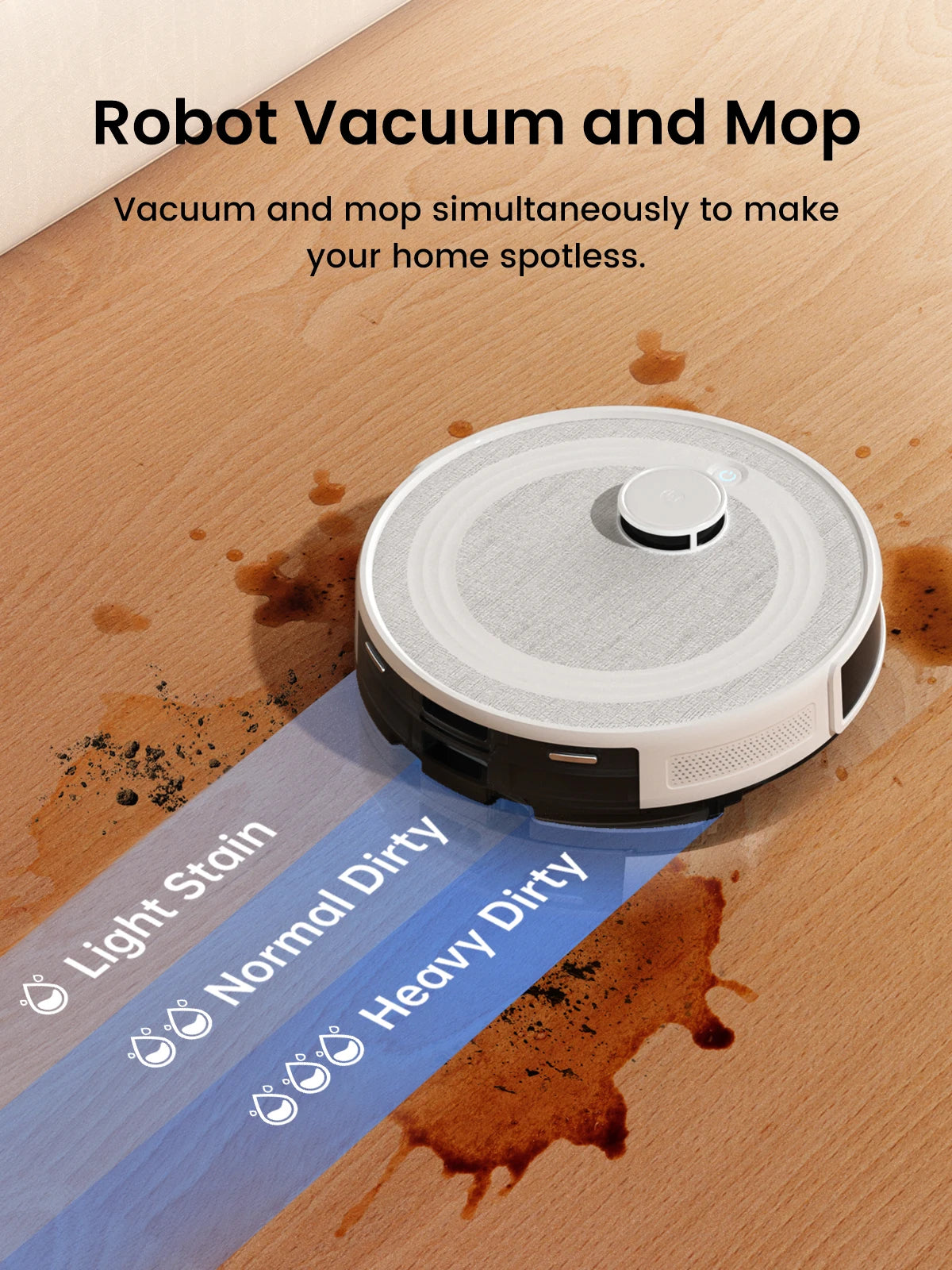 Lefant M2 Pro LDS Robot Vacuum and Mop Combo, 6000Pa Suction, Smart Mapping,60 Days Hands off Cleaning Vacuum
