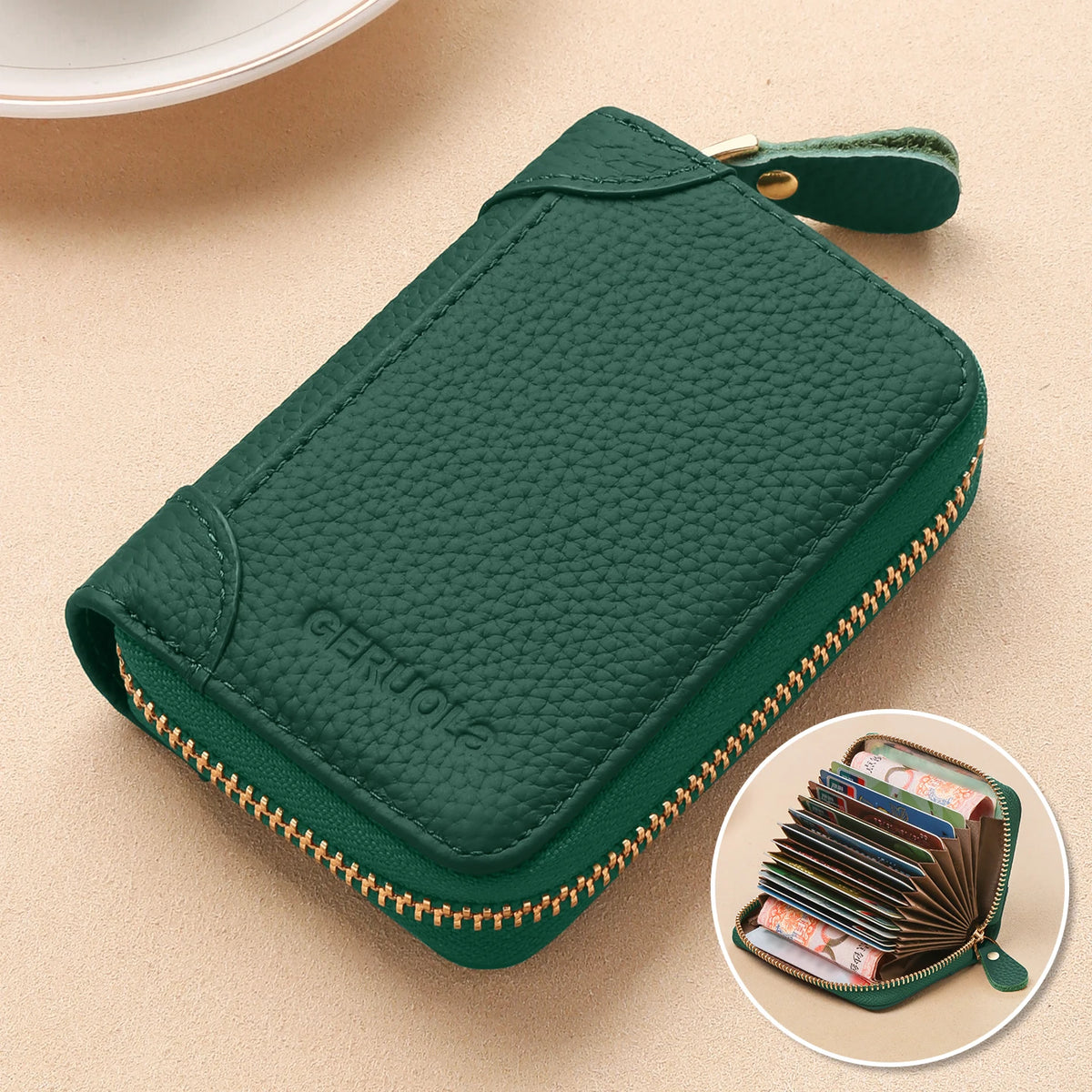 Card Holder – RFID Protected – Top-Grain Cowhide Leather | KIMLUD
