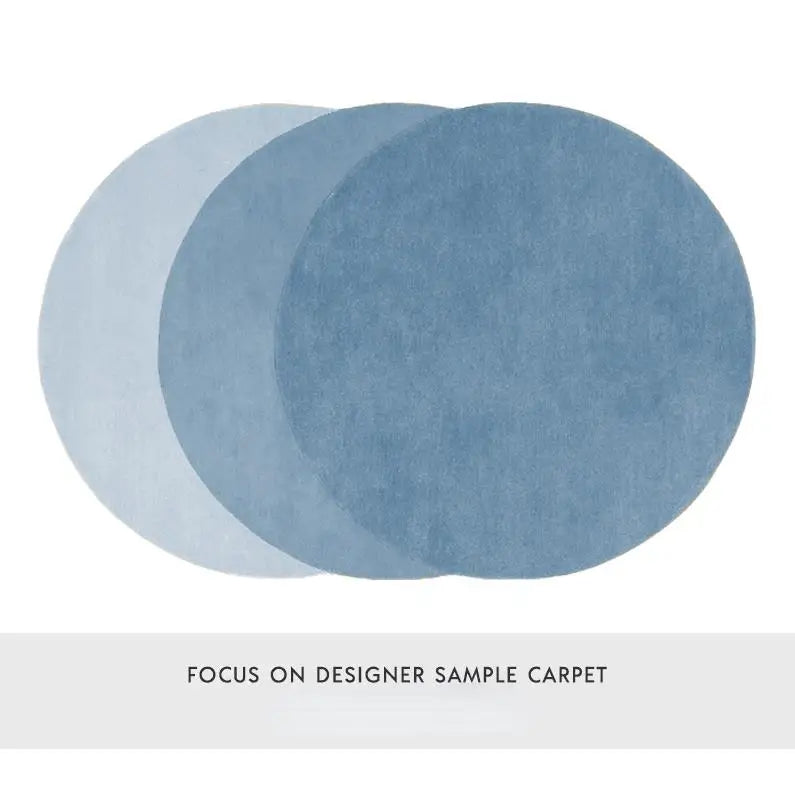 Nordic Plush Wool Rug Irregular Oval Non-Slip — Soft Taupe-Beige | KIMLUD