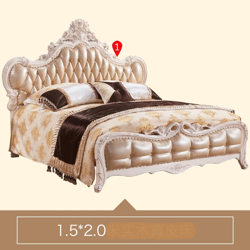Modern Design Queen Bed Square Frame — Ivory | KIMLUD
