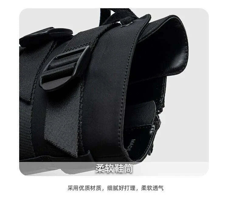 KIMLUD, Women Ankle Booties Autumn Leather Chunky Shoes Woman High Platform Breathable Sneakers 9CM Thick Sole Wedges Motorcycles Boots, KIMLUD Womens Clothes