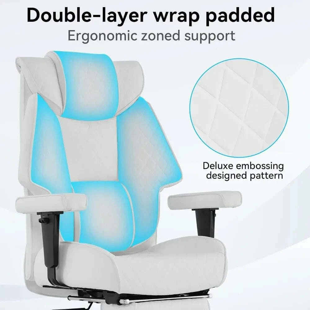 KIMLUD, big and tall office chair with footrest, pu leather high back executive office chair 400lbs, ergonomic computer chairs lumbar su, KIMLUD Womens Clothes