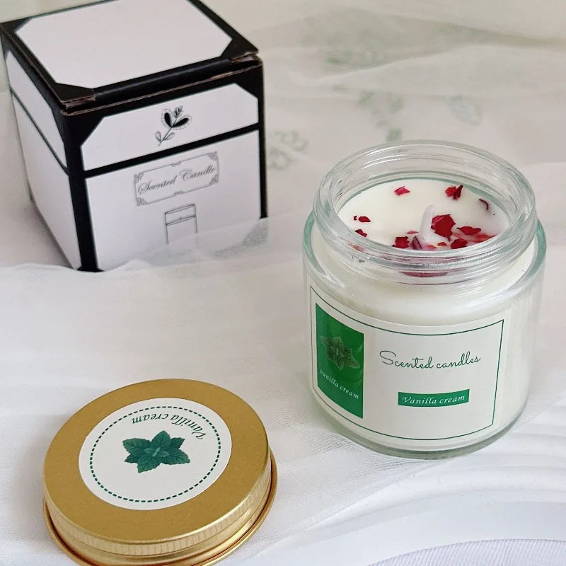 KIMLUD, Lavender Scented Candles with Glass Jar Packaging and Gold Lid - Aromatherapy Accents Relaxing Bedroom & Living Room Fragrance, KIMLUD Womens Clothes