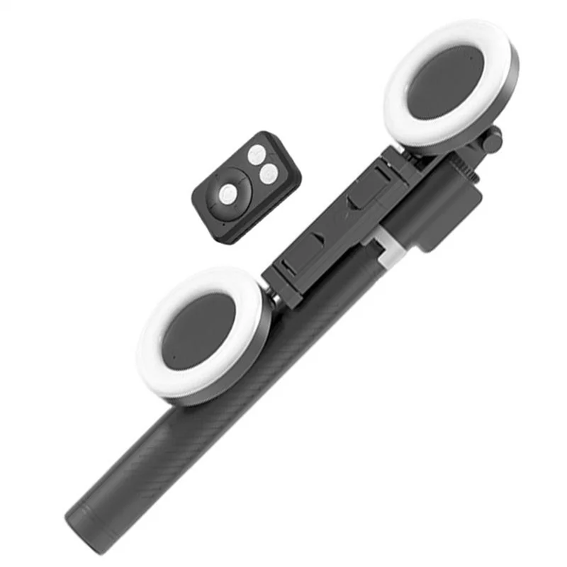 Selfie Stick Tripod With Light 67Inch Height Portable Wireless Remote Phone Tripod For Travel Cell Phone Holder Mount