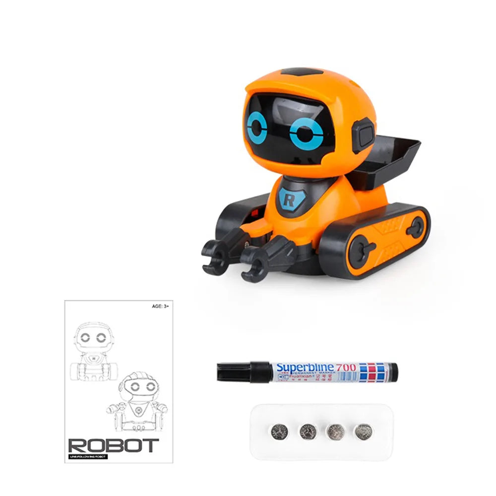 Smart Kids Early Education Intelligent Robots Educational Robot Toys for Kids with Cute Sound Effects & Track Drawing Function