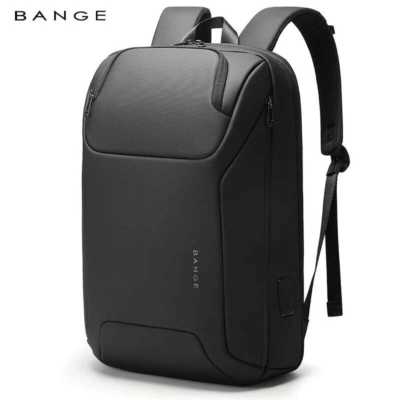BANGE 15.6 Inch Water Resistant Travel Smart Laptop Backpack Carry On Backpack with USB Charging Port,Large Durable Computer Bag