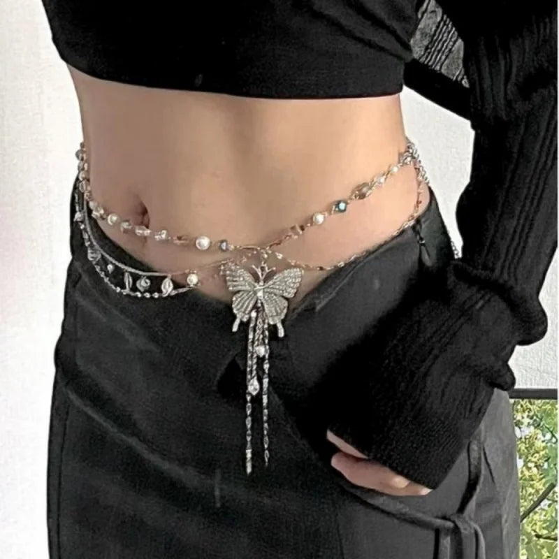 Ethnic Style Waist Chain Accessories Bohemia Versatile Belt Women's Dress High-end Waistband Retro Metal Star Sun Belly Chain