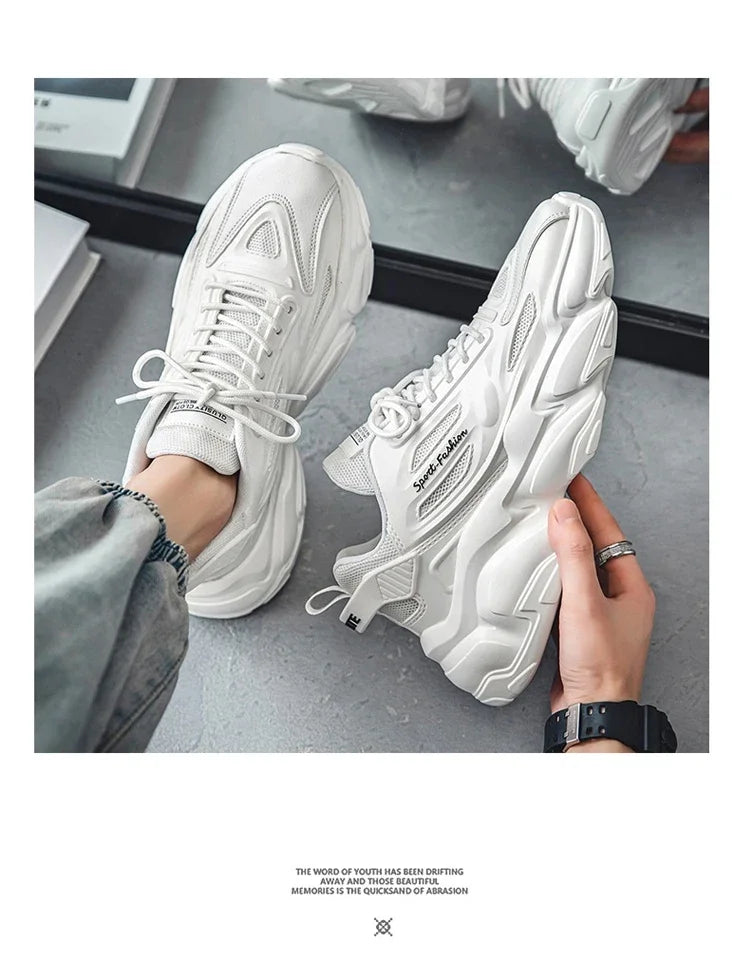 Breathable Mesh Sneakers Sport Walking — Black | KIMLUD