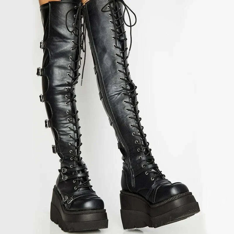 brand-design-big-size-43-shoelaces-cosplay-motorcycles-boots-buckles-platform-wedges-high-heels-thigh-high-boots-women-shoeskimlud-womens-fashion-34617042