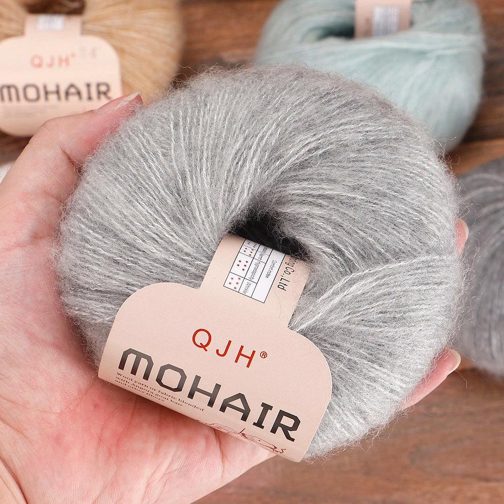 Mohair Yarn Set 4-Skein Bundle, 130m Each — Multicolor | KIMLUD