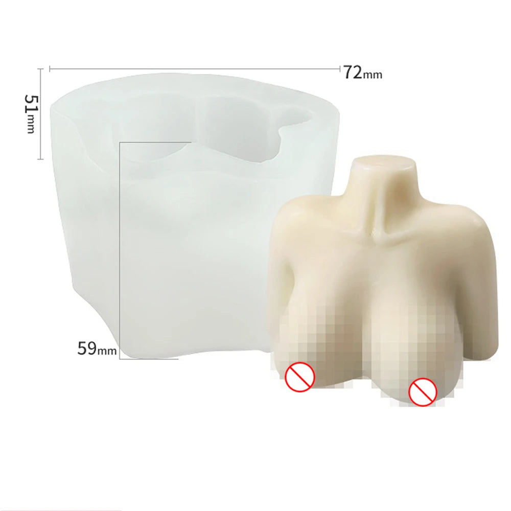 KIMLUD, 3D Body Silicone Candle Mold DIY Creative Men Women Human Plaster Epoxy Resin Aromath Soap Molds Art Craft Home Decoration, KIMLUD Womens Clothes