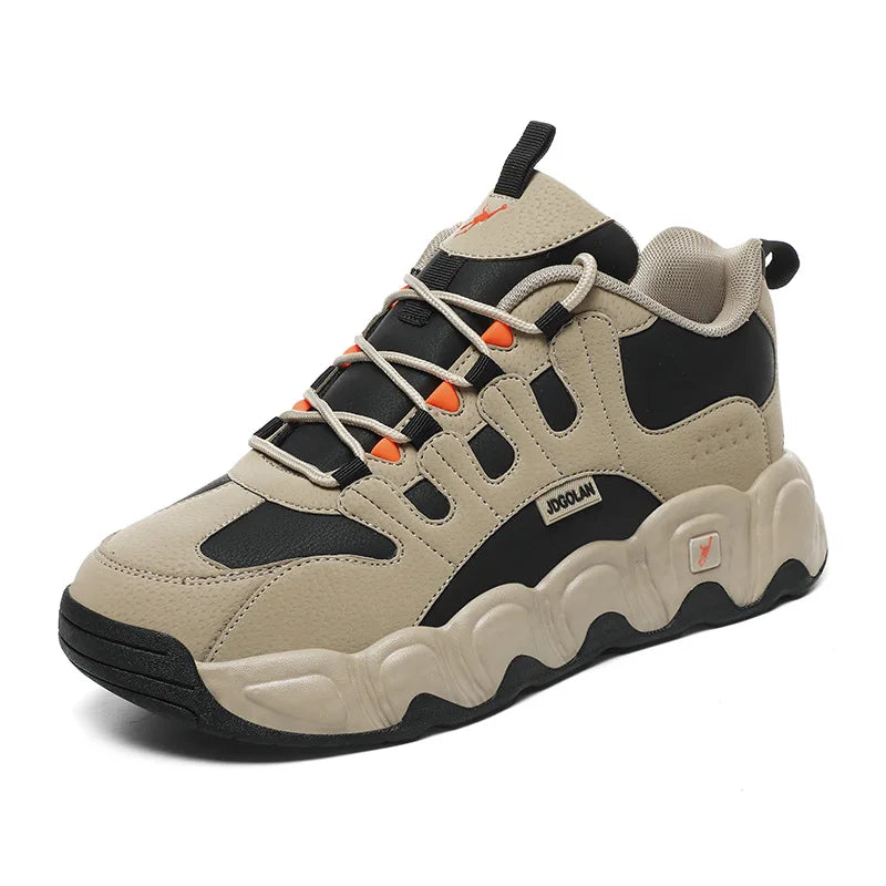 Jordan Grant Men's Shoes Versatile Thick Bottom Shock Absorption Heightening Student Wear-Resistant Dad Shoes Sporty Style