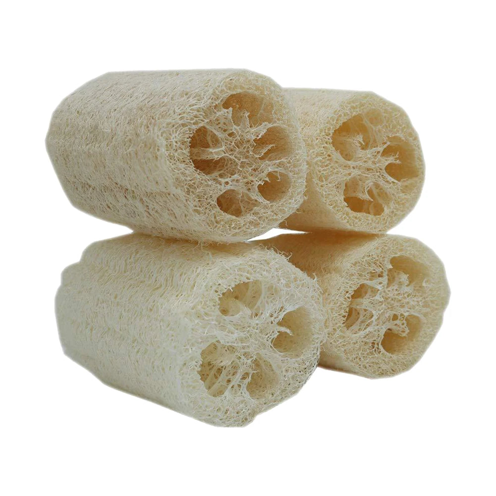 4Pcs/pack Organic Loofahs Loofah Spa Exfoliating Scrubber natural Luffa Body Wash Sponge Remove Dead Skin Made Soap 4 Inch