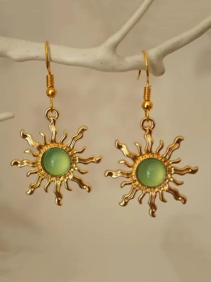 Earrings Sun Design Resin Drop — Multicolor | KIMLUD