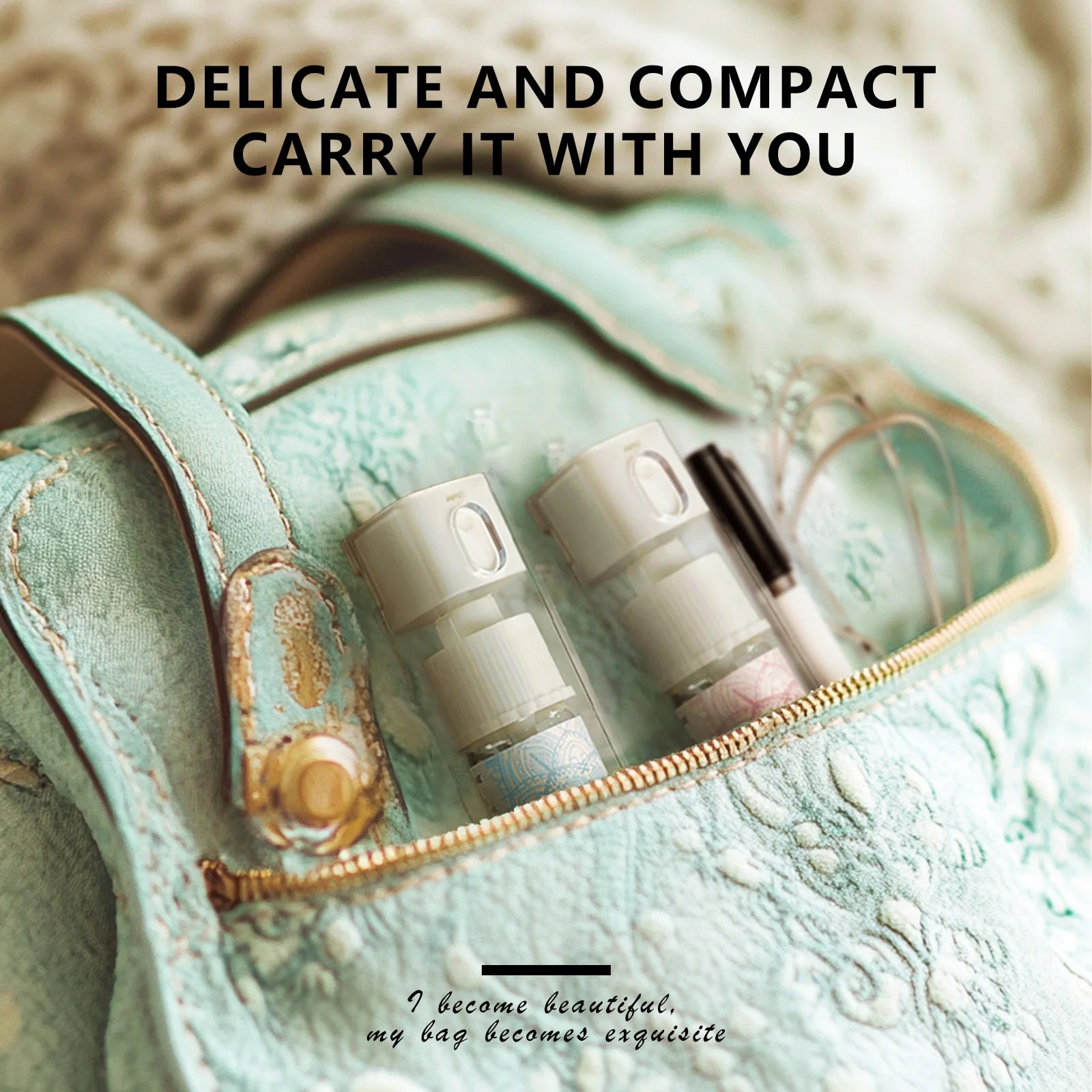 Sculpted Aromatherapy Glass Roller — Clear | KIMLUD