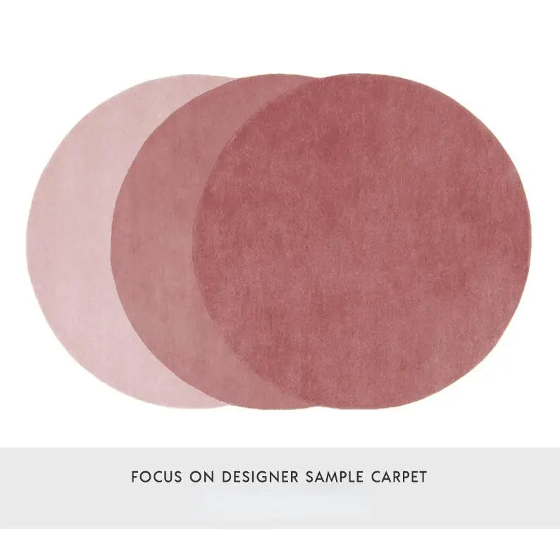 Nordic Plush Wool Rug Irregular Oval Non-Slip — Soft Taupe-Beige | KIMLUD